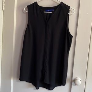 Apt 9 black, sleeveless button up blouse. Size L